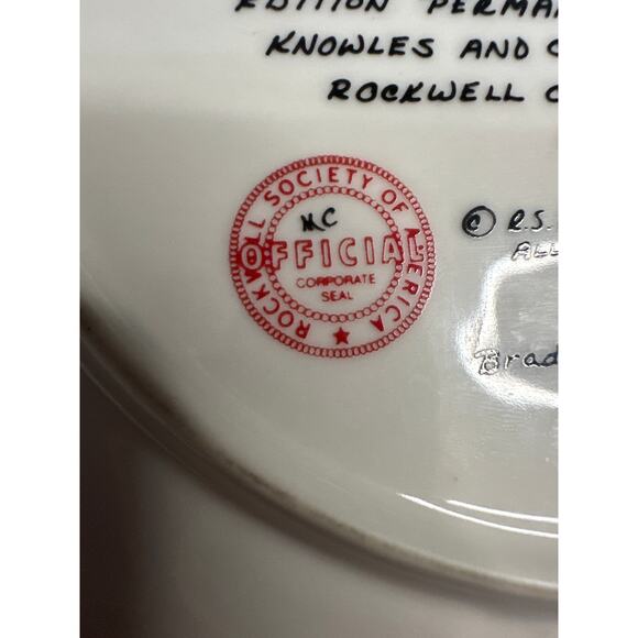 Norman Rockwell plate “The Painter” the only limited edition. R.S.A. 1983 - Picture 6 of 8